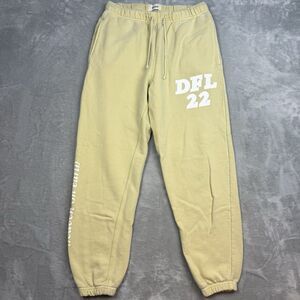Elwood Sweatpants Mens Medium Yellow DEL 22 Organic Cotton Joggers